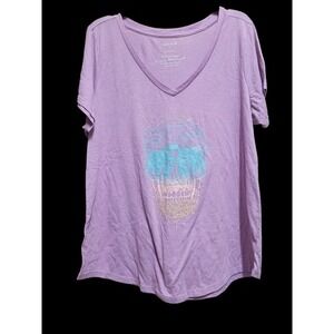 Women's Torrid Classic‎ Fit V- Neck Purple T-shirt Size 2